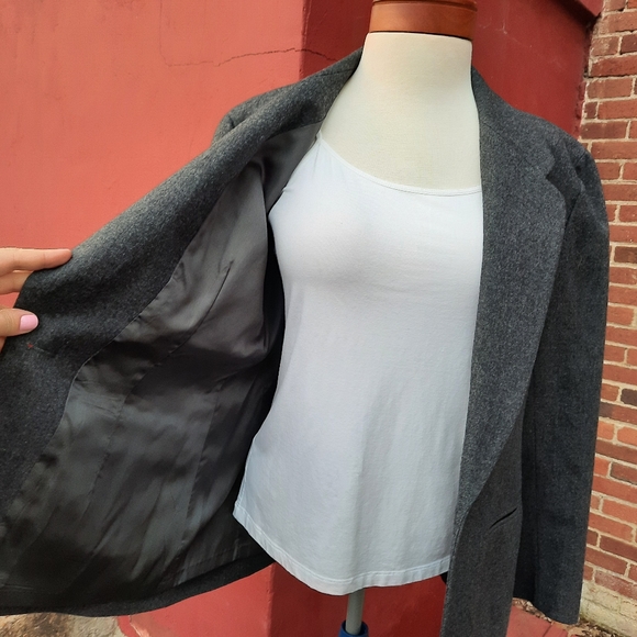 Pendleton Vintage 90's USA Wool Blazer Jacket Charcoal Gray - Picture 10 of 10